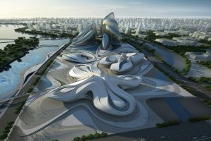 Rancangan konsep pusat seni modern Zaha Hadid diluncurkan di Cina