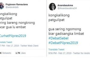 10 Cuitan kocak 'kongkalikong patgulipat' debat capres