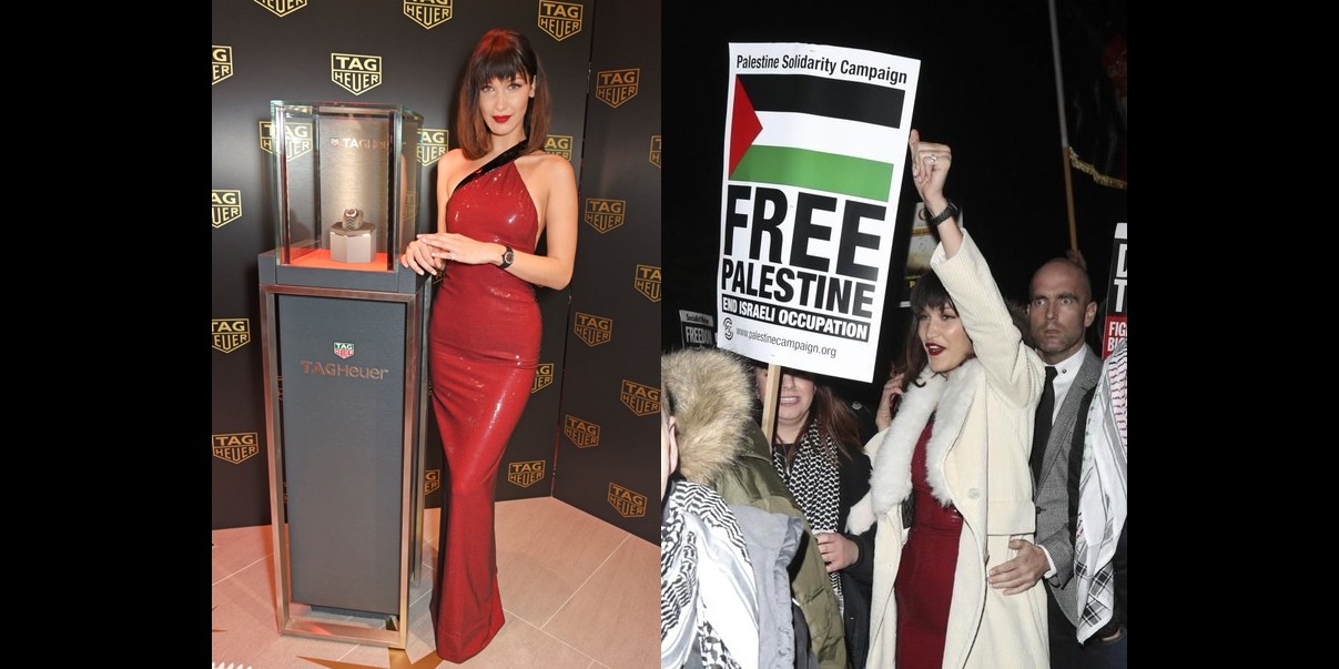 Pakai Keffiyeh, Ini Penampilan Bella Hadid Saat Ikut Demo Bela Palestina