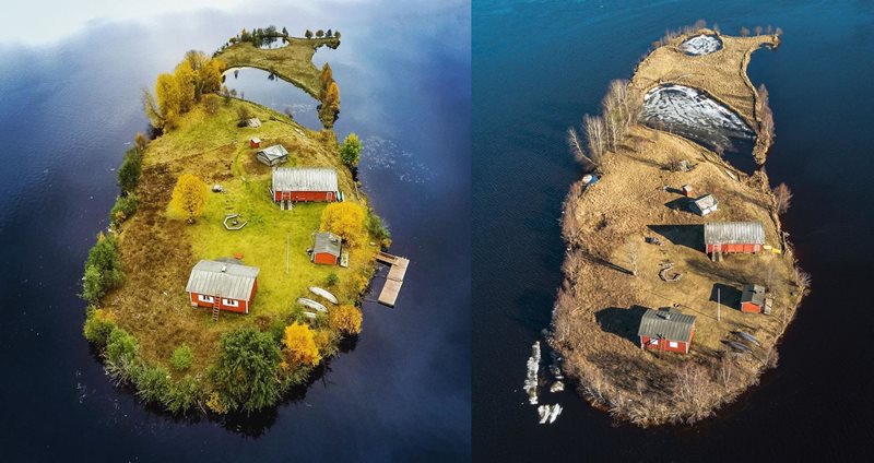 4 Potret keindahan Pulau Kotisaari di Finlandia selama 4 musim