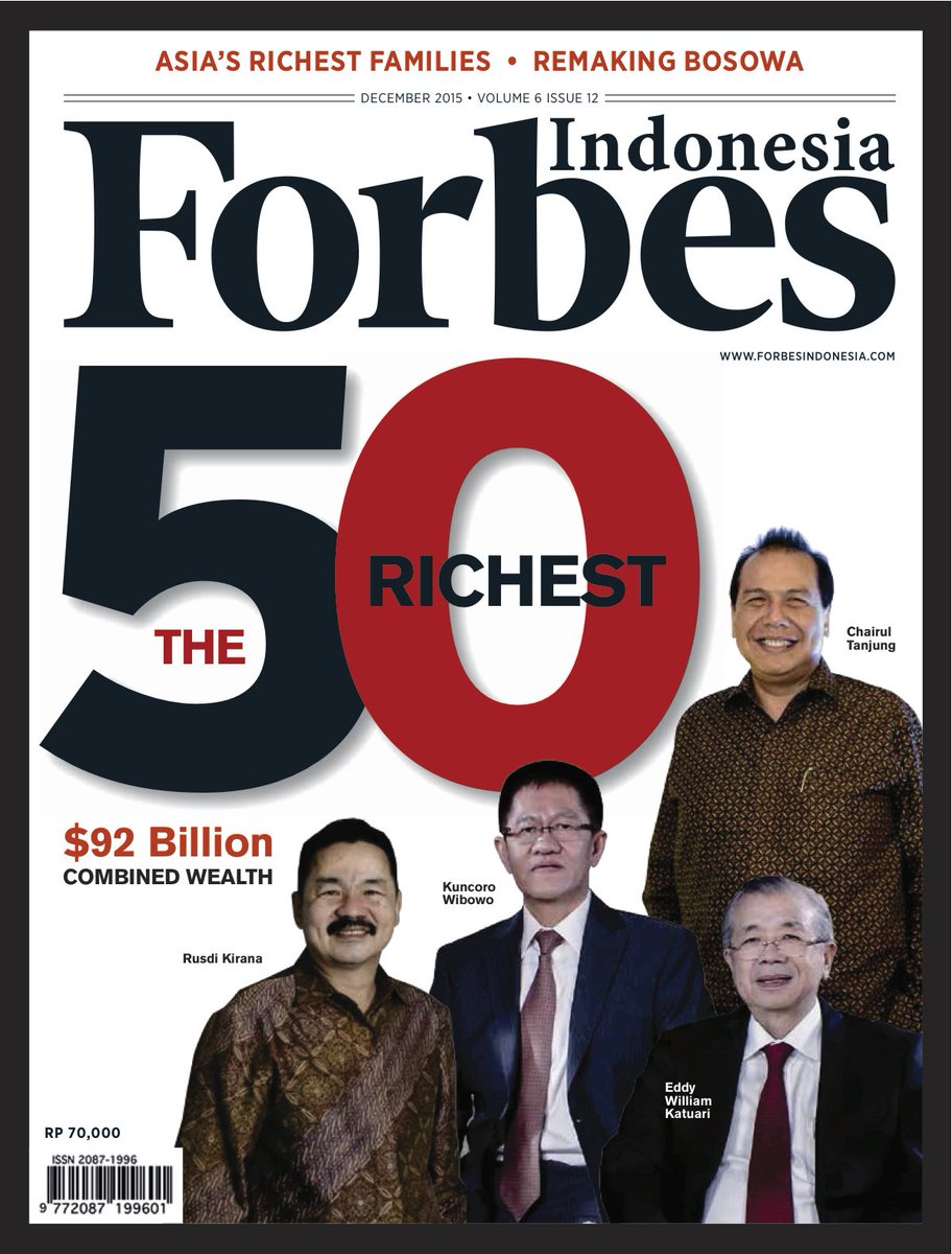 Ini 10 orang terkaya tahun 2018 di Indonesia  menurut majalah Forbes