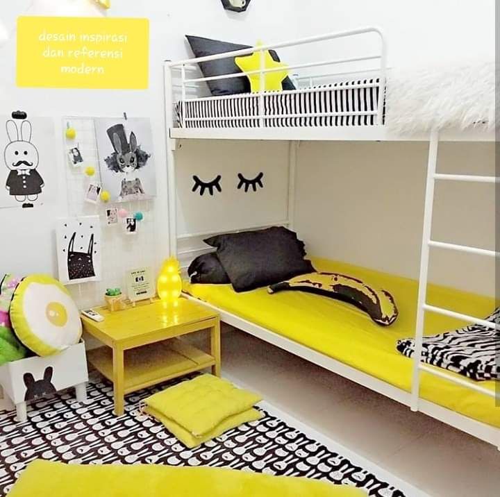10 Desain kamar berwarna kuning ini bikin suasana tampak ceria