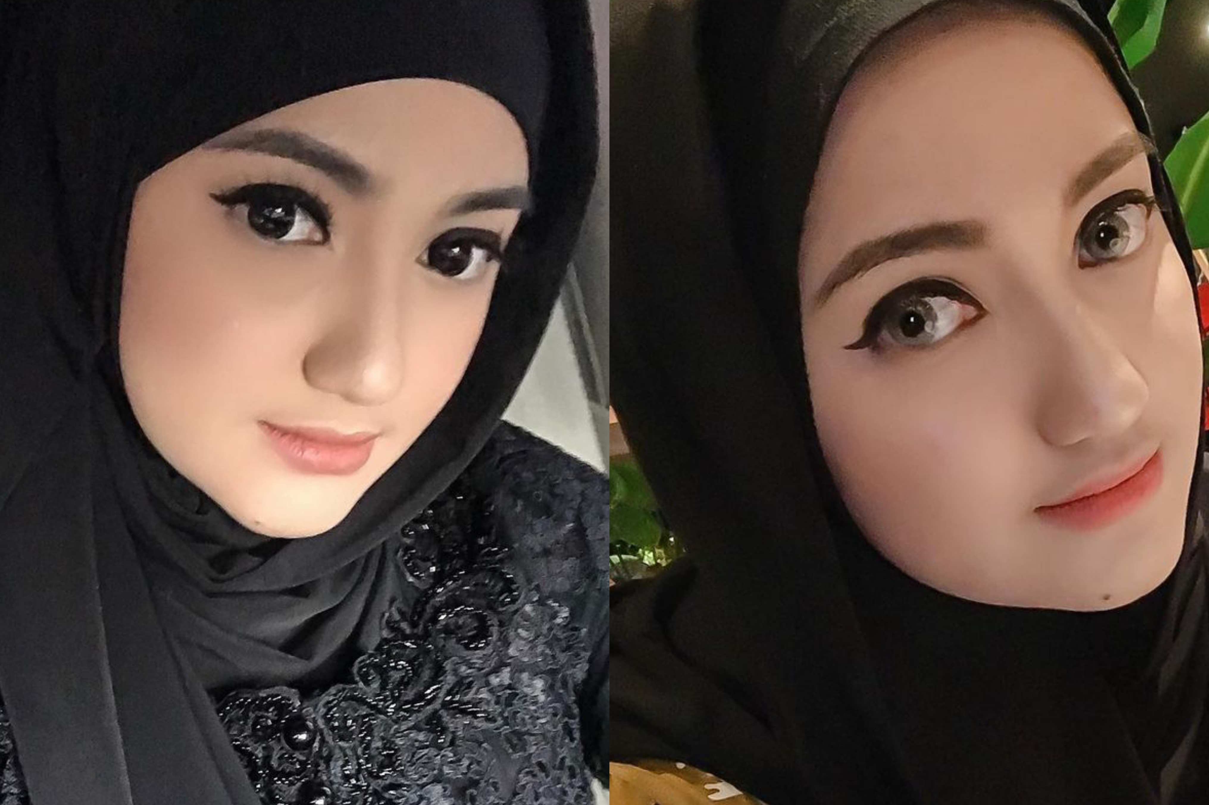 9 Potret Marcella Simon saat kenakan hijab hitam, cantik menawan