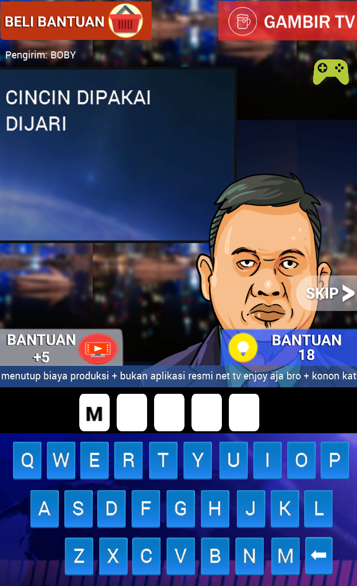 Kamu pintar? Coba tebak pertanyaan kuis TTS Cak Lontong Ini