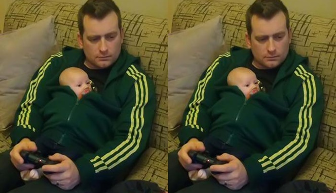17 Foto bukti bahwa ninggalin bayi dengan ayahnya adalah kesalahan