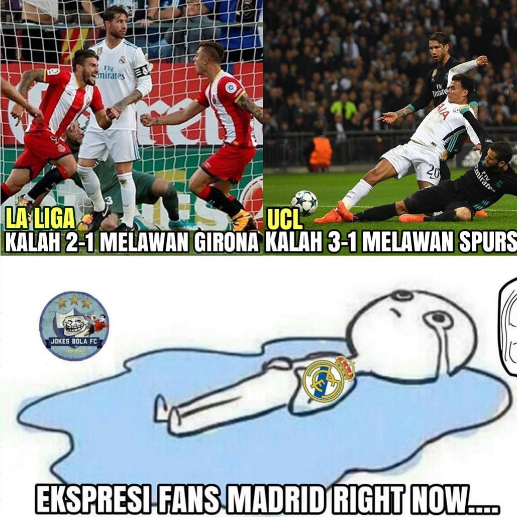 10 Meme Kocak Pasca Kekalahan Real Madrid Dari Tottenham