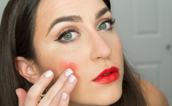 lip cream sebagai blush on