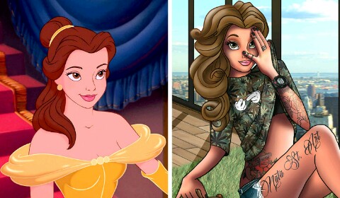 Ini jadinya jika 10 putri Disney hidup di zaman sekarang & penuh tato