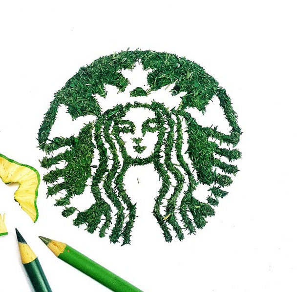 Tak disangka, 10 karya seni ini dibuat dari ampas rautan pensil warna