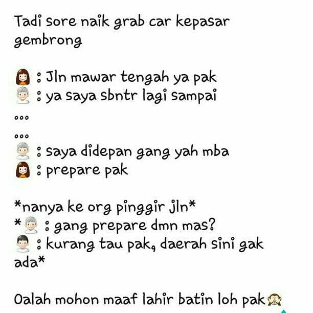 16 Percakapan kocak driver ojek online dan penumpangnya, ada-ada saja