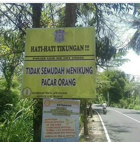 5 Himbauan di jalan ini bikin tepuk jidat, jangan baper duluan ya