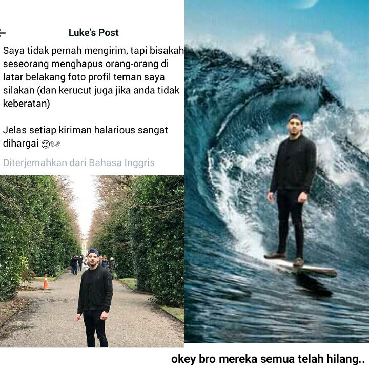 Ya iya sih hilang tapi apa hubungannya sama berselancar?