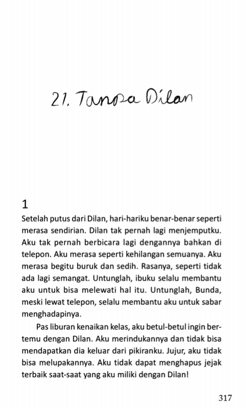 Capture novel Dilan