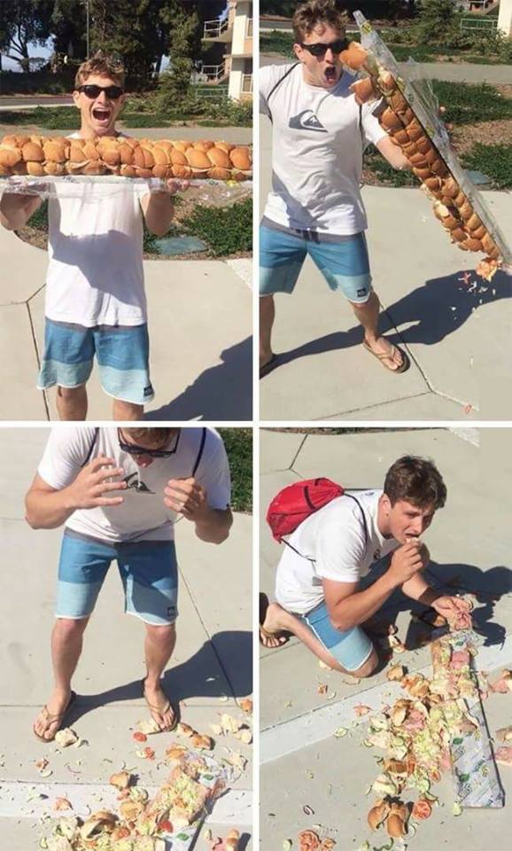Makan roti isi