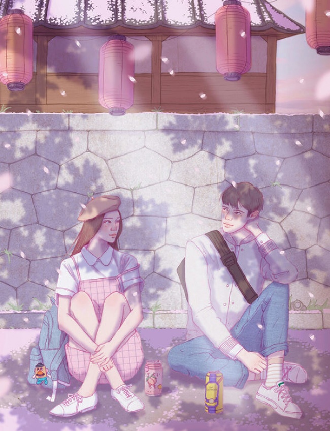 17 Ilustrasi indah & manisnya jatuh cinta, bikin senyum-senyum sendiri