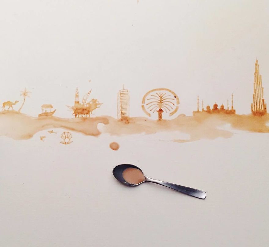 Tak pakai tinta, 10 karya seni ini dibuat dari kopi
