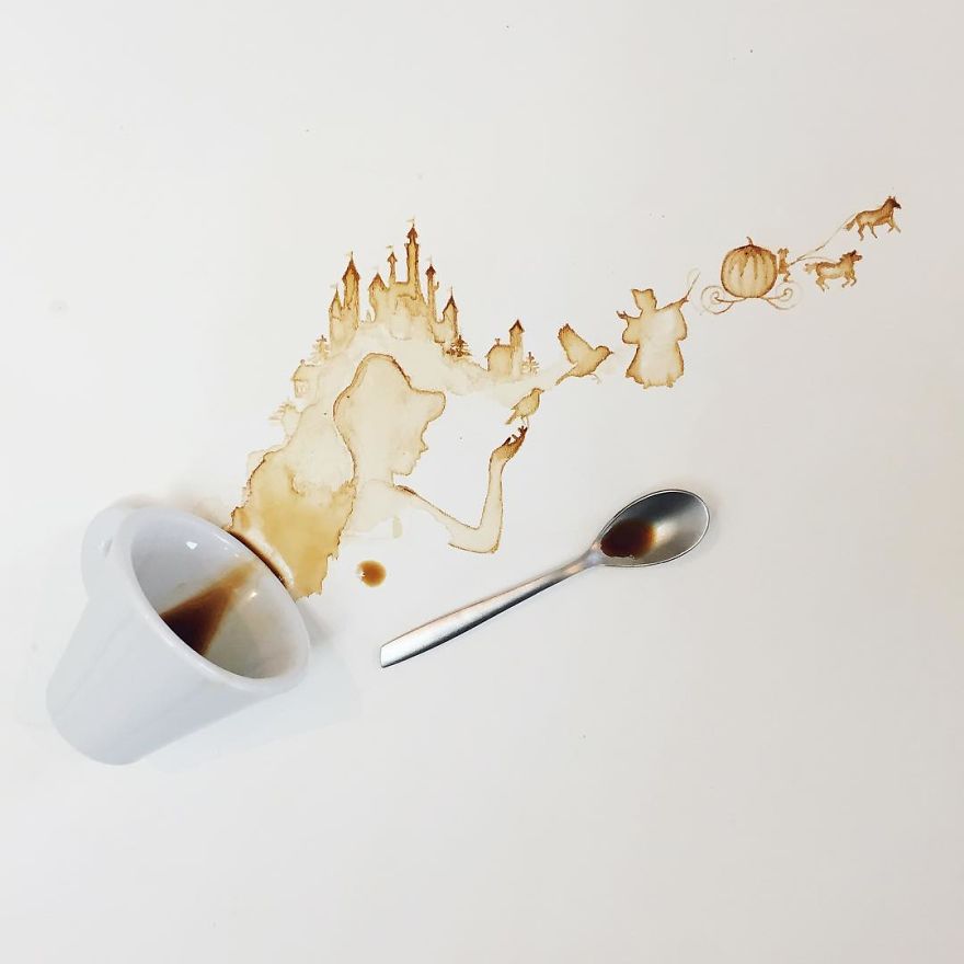 Tak pakai tinta, 10 karya seni ini dibuat dari kopi
