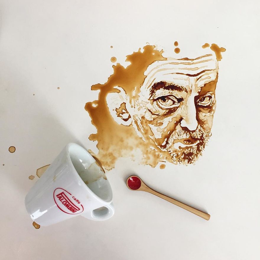 Tak pakai tinta, 10 karya seni ini dibuat dari kopi