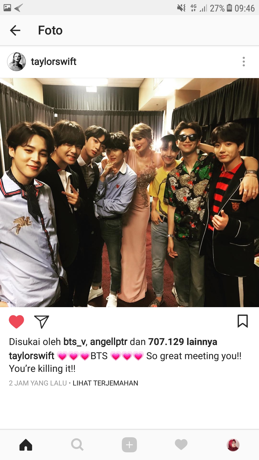 Momen boyband BTS foto bareng penyanyi internasioanl di BBMAs 2018