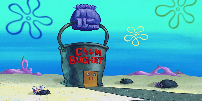 Ternyata ini alasan 'Chum Bucket' milik Plankton tak pernah laku