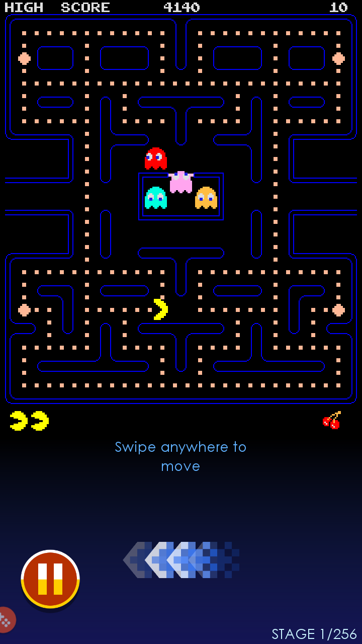 Tampilan game Pac Man