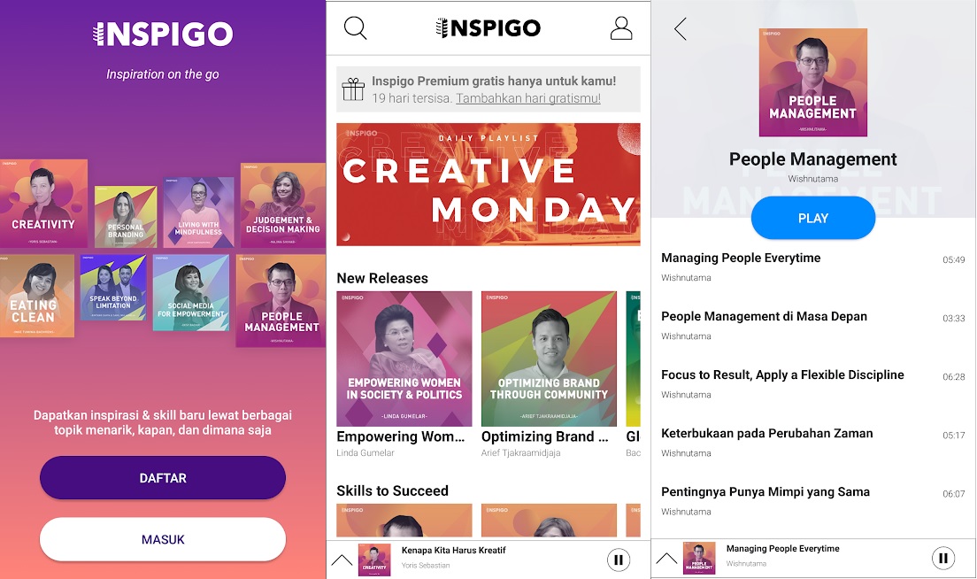 Inspigo, platform podcast sumber inspirasi anak muda zaman now
