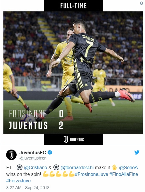 Frosinone 0-2 Juventus
