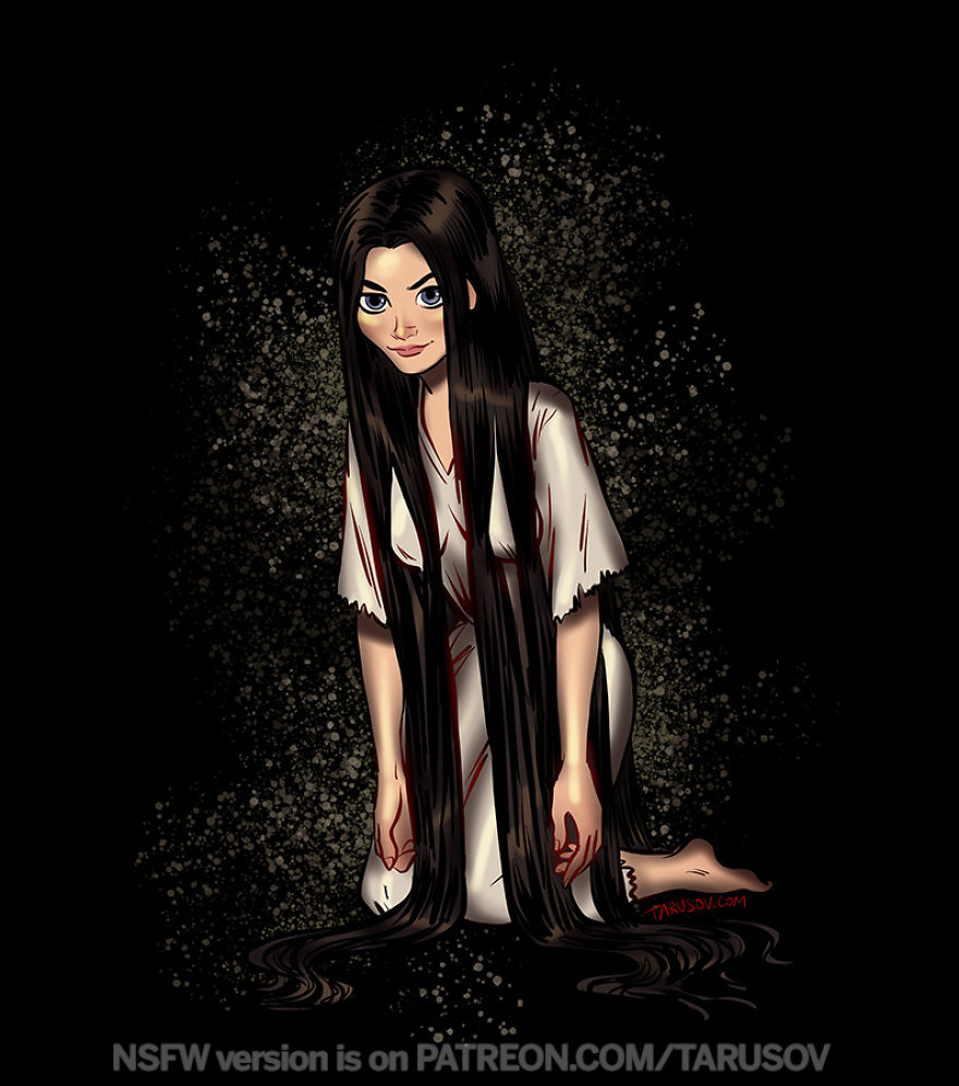 Gimana jadinya kalau tokoh Disney digabung sama karakter film horror?