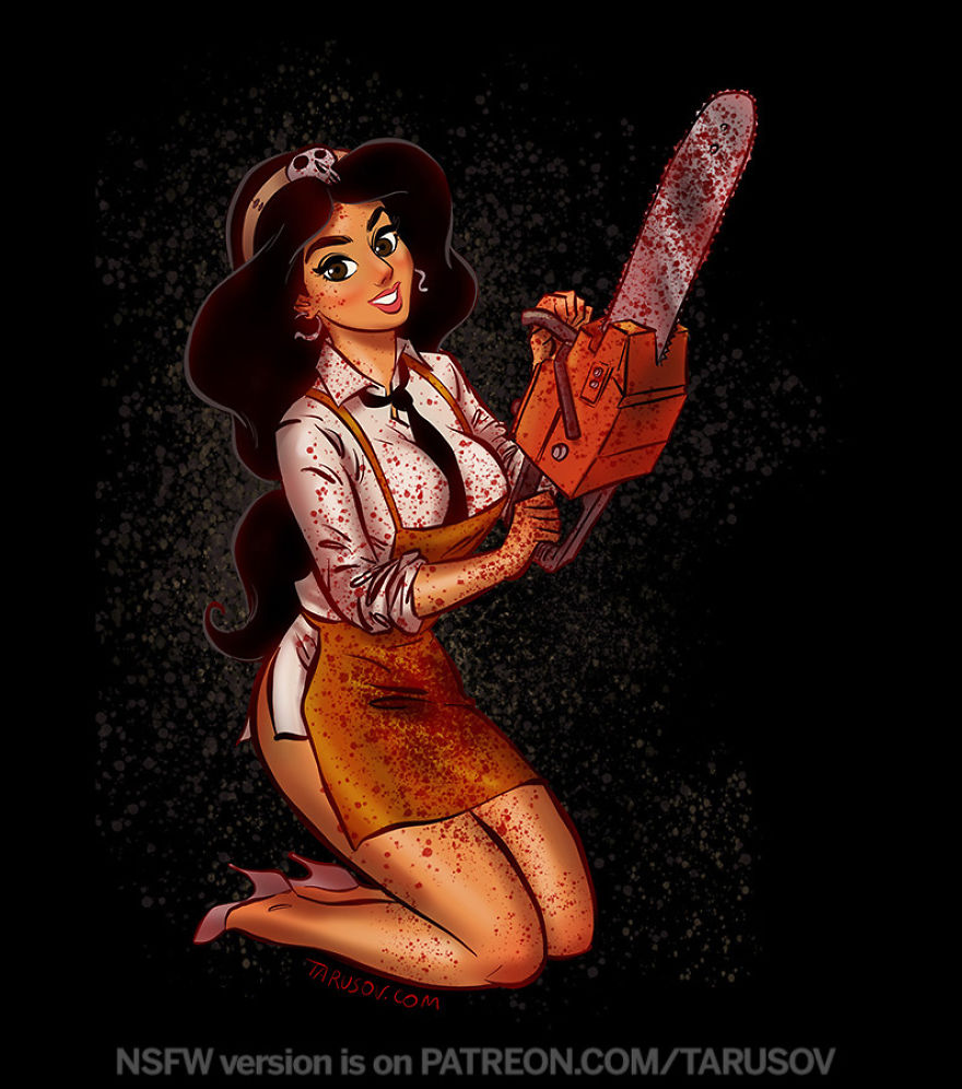 Gimana jadinya kalau tokoh Disney digabung sama karakter film horror?