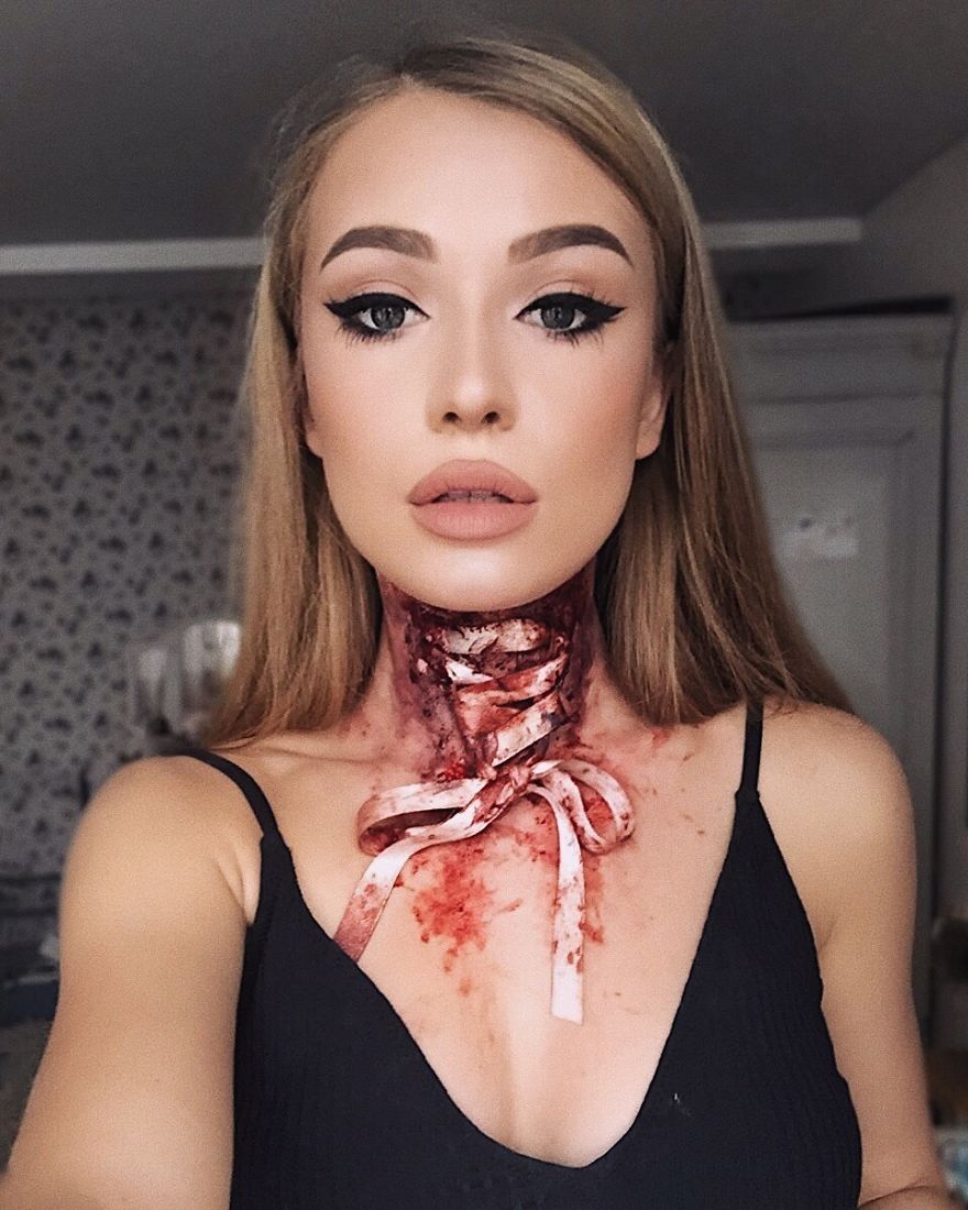 Meski seram, 17 efek make up ini masih memberi kesan cantik lho