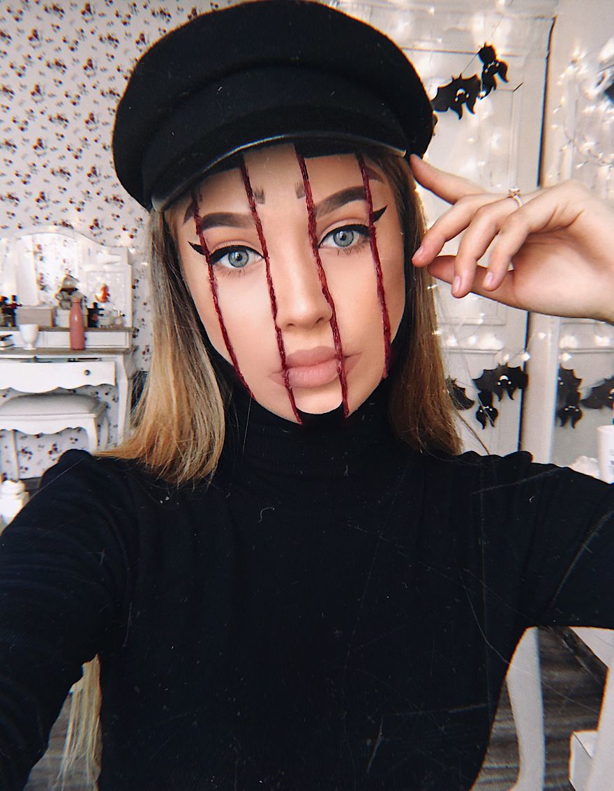 Meski seram, 17 efek make up ini masih memberi kesan cantik lho