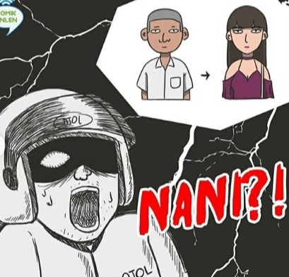 Komik strip driver ojol ketemu teman lama ini endingnya ngagetin