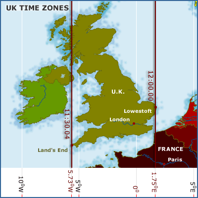 Zona waktu di Inggris