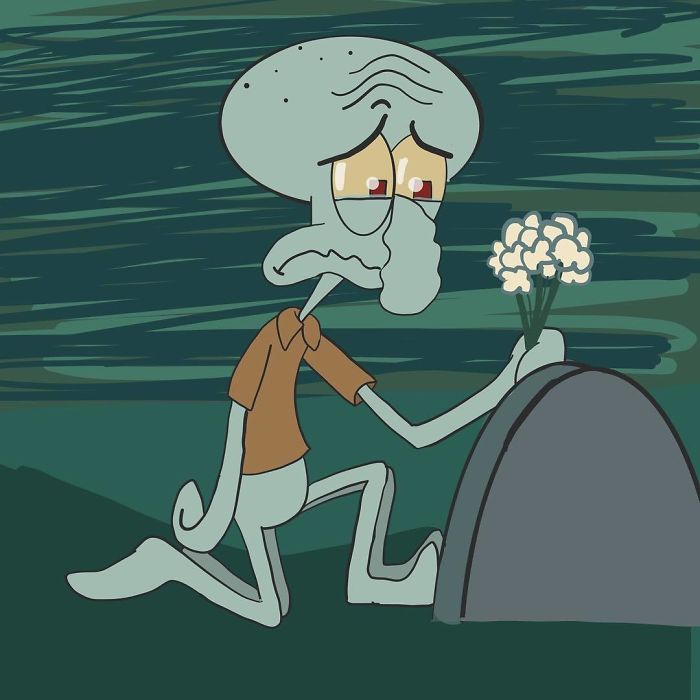 Gambar Kartun Spongebob Lagi Sedih - Adzka