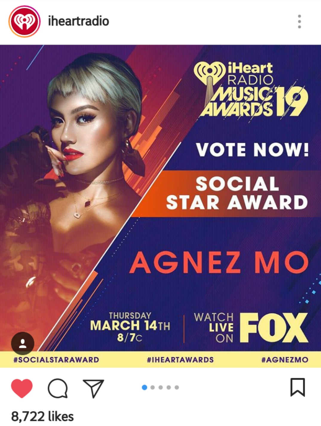 Agnez Mo masuk nominasi penghargaan iHeartRadio Music Awards 2019