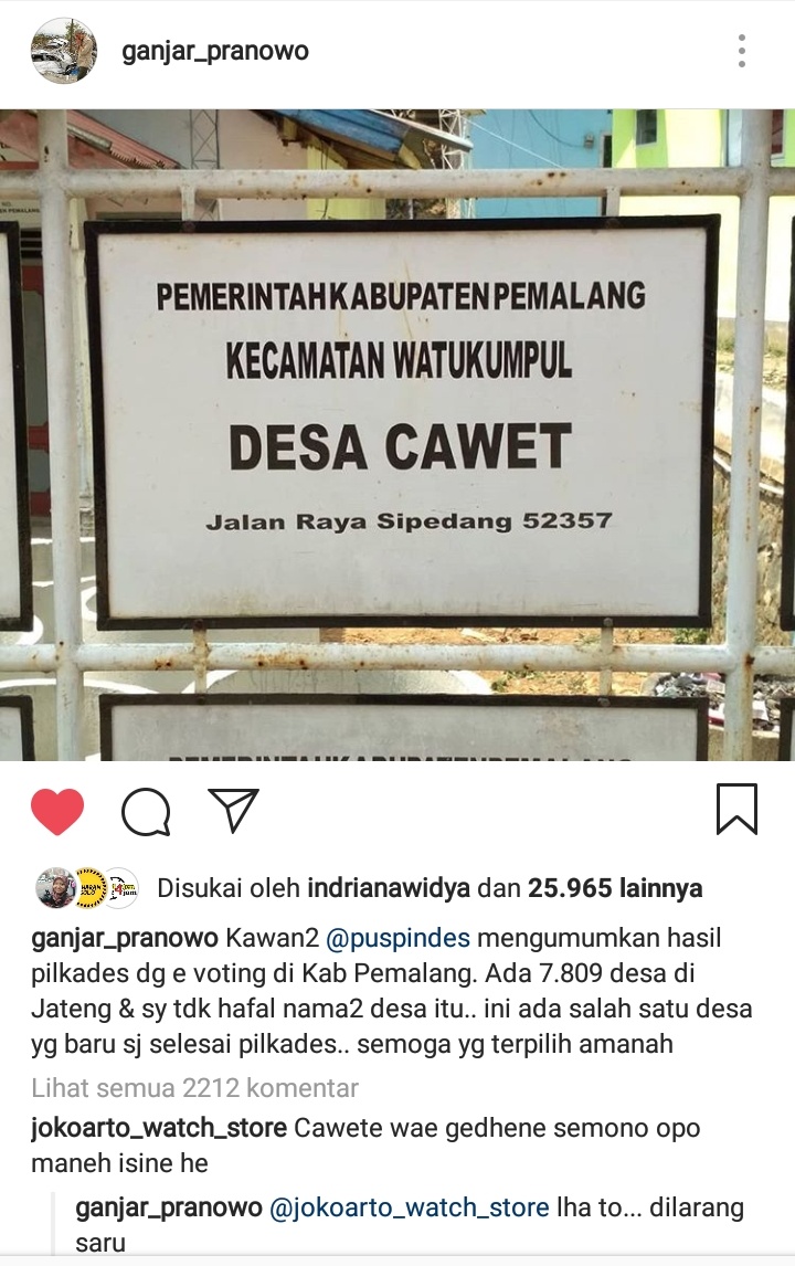 21 Gaya millenial ala Ganjar Pranowo, gubernur Jateng yang gaul