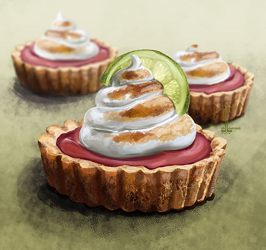 43 Lukisan watercolor ini membuatmu ingin makan yang manis-manis