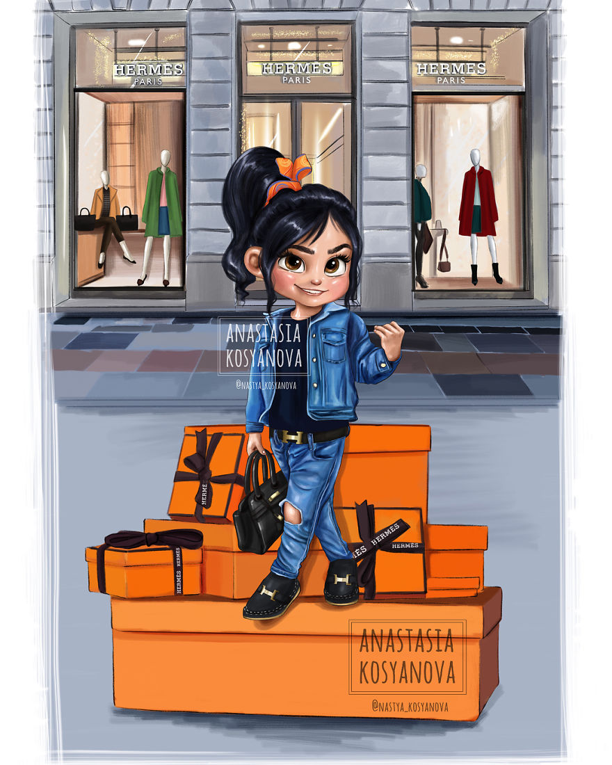 19 Potret Putri Disney jika mengenakan fashion bermerek, glamor abis