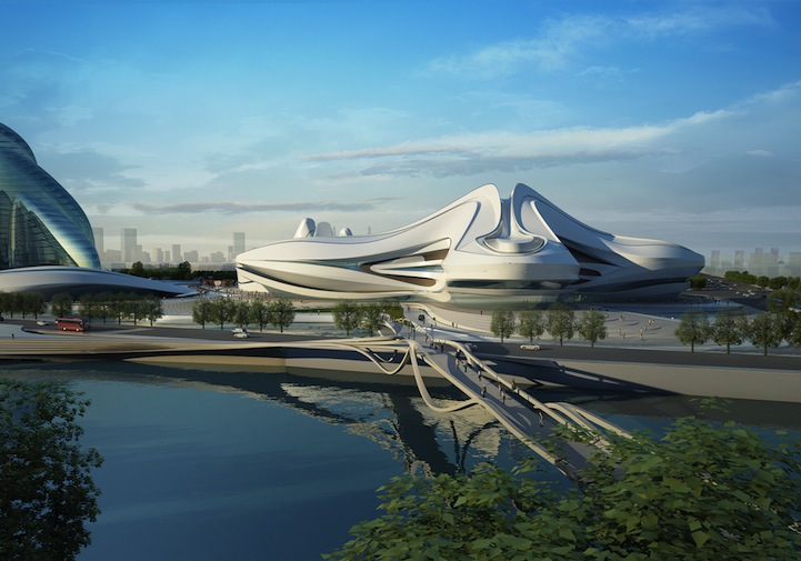 Rancangan konsep pusat seni modern Zaha Hadid diluncurkan di Cina