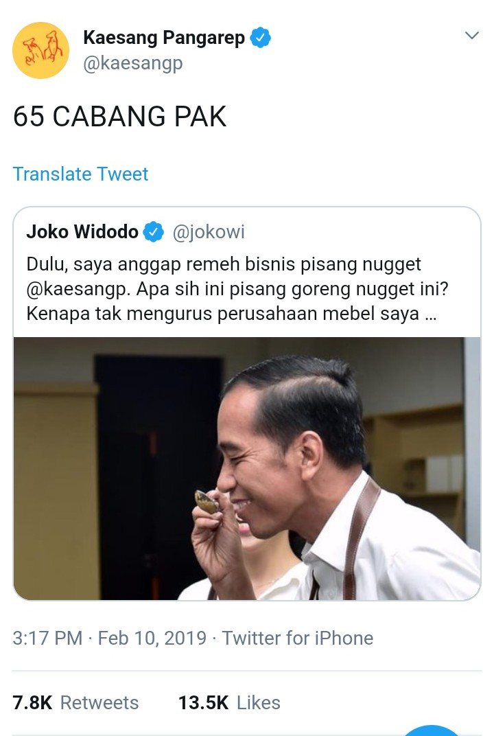 Kaesang dan Jokowi