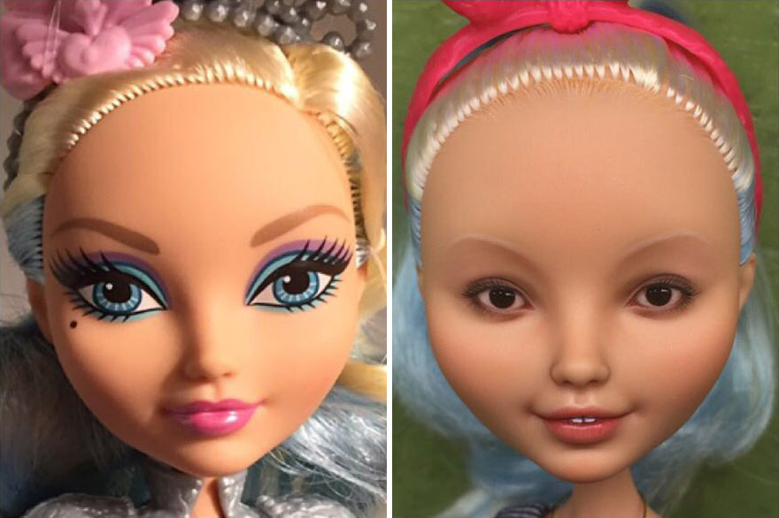 Seniman Ukraina mengubah make up 20 boneka, jadi lebih cantik & alami