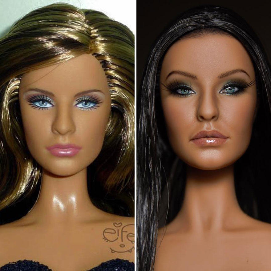 Seniman Ukraina mengubah make up 20 boneka, jadi lebih cantik & alami