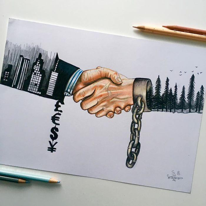 21 Ilustrasi mengenai persoalan sosial ini bikin elus dada