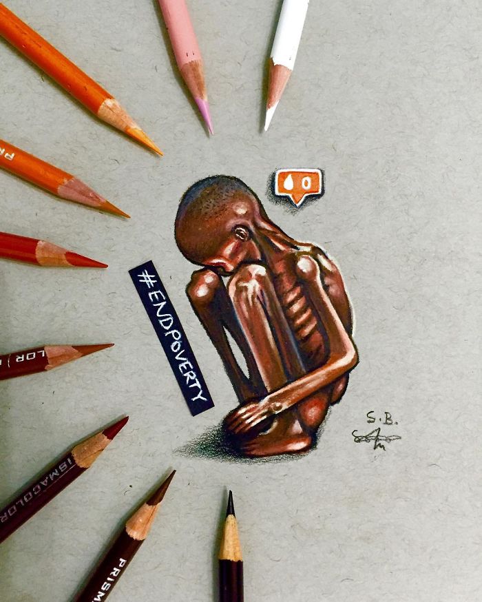 21 Ilustrasi mengenai persoalan sosial ini bikin elus dada