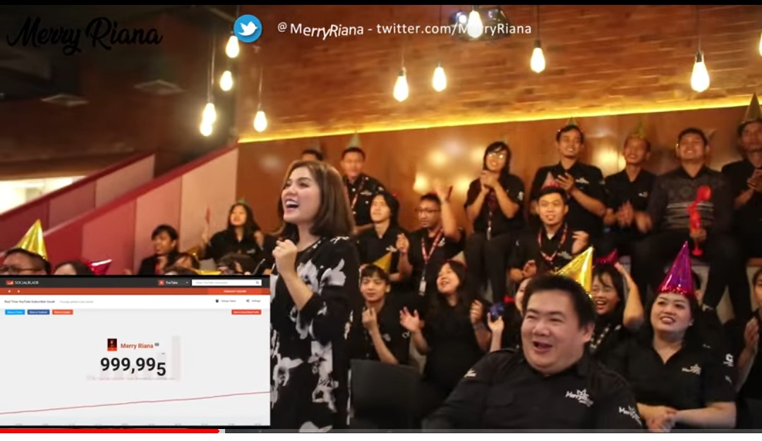 Begini potret detik-detik 1 juta subscriber dari 5 YouTuber Indonesia