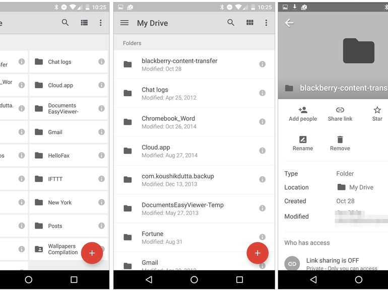 Tampilan Aplikasi Google Drive