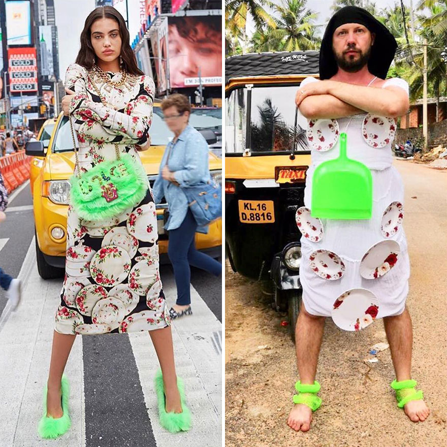 25 Tingkah blogger Rusia tirukan fashion public figure ini kocak abis