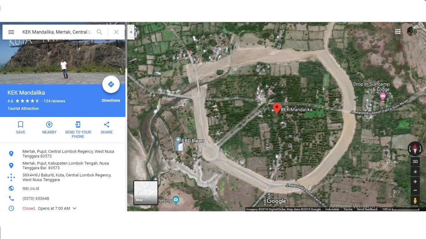 Google Maps Mandalika
