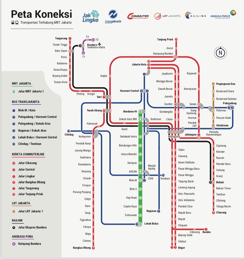 Ini peta koneksi transportasi terhubung MRT Jakarta, cek yuk