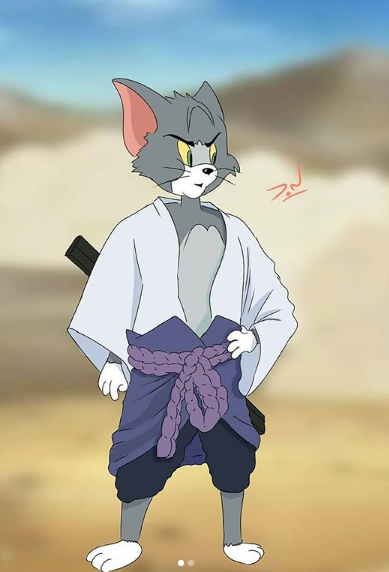 Gini jadinya jika 5 karakter kartun bergaya ala tokoh anime Naruto